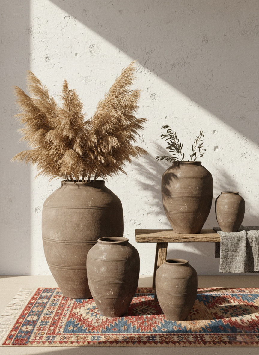 Toprak Amphora Çömlek