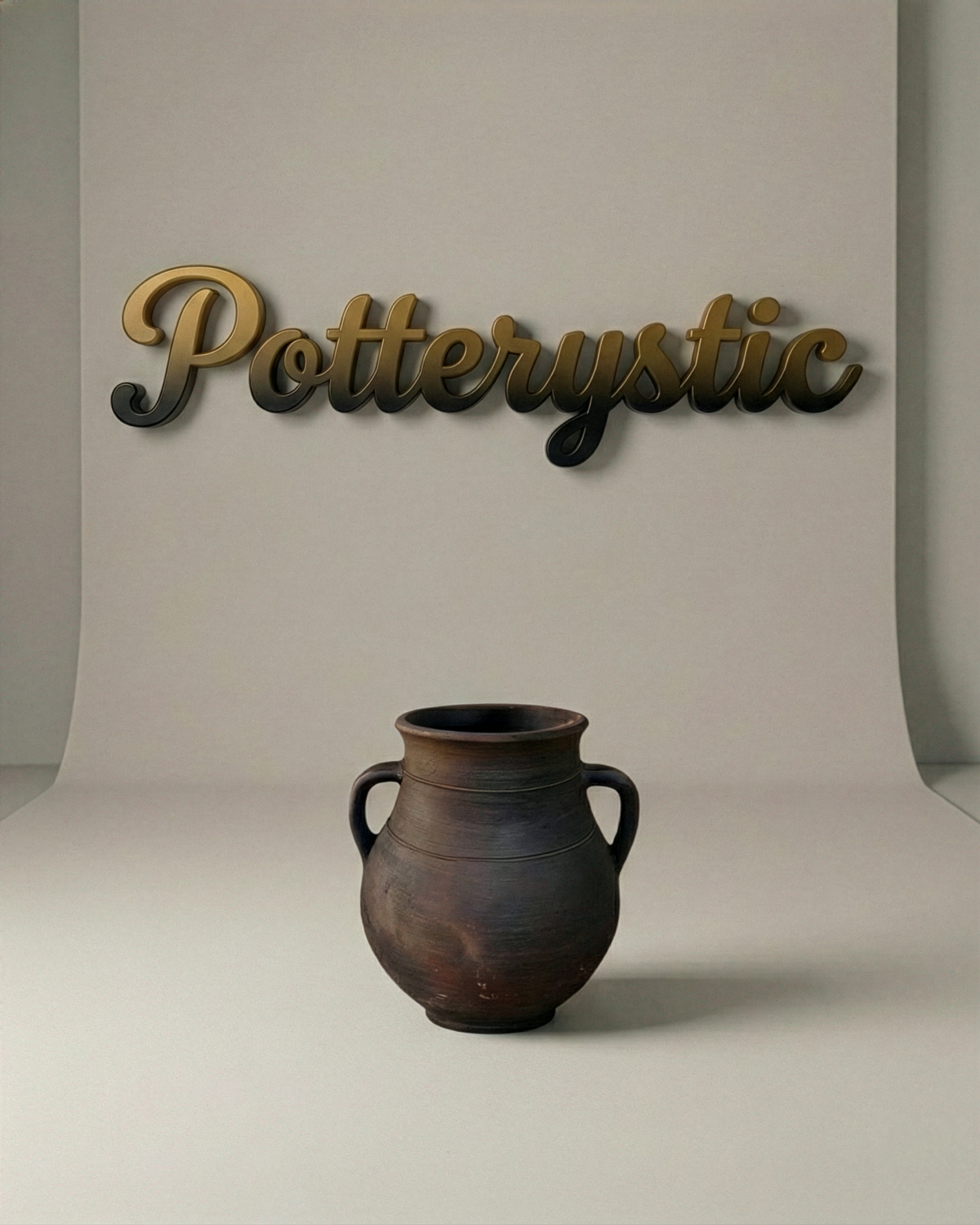 Karartmalı Geniş Kulplu Çömlek